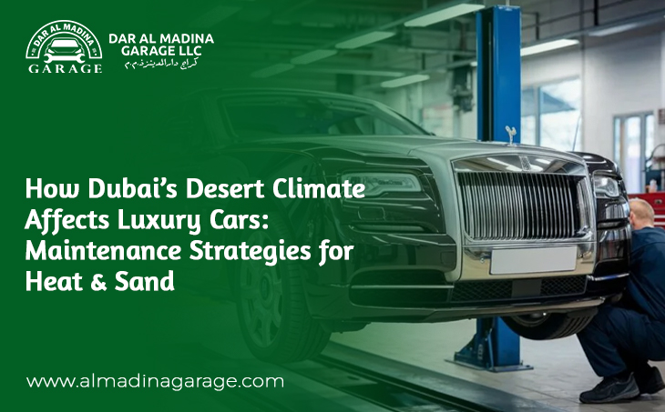 How Dubai’s Desert Climate Affects Luxury Cars: Luxury Cars Maintenance Strategies for Heat & Sand